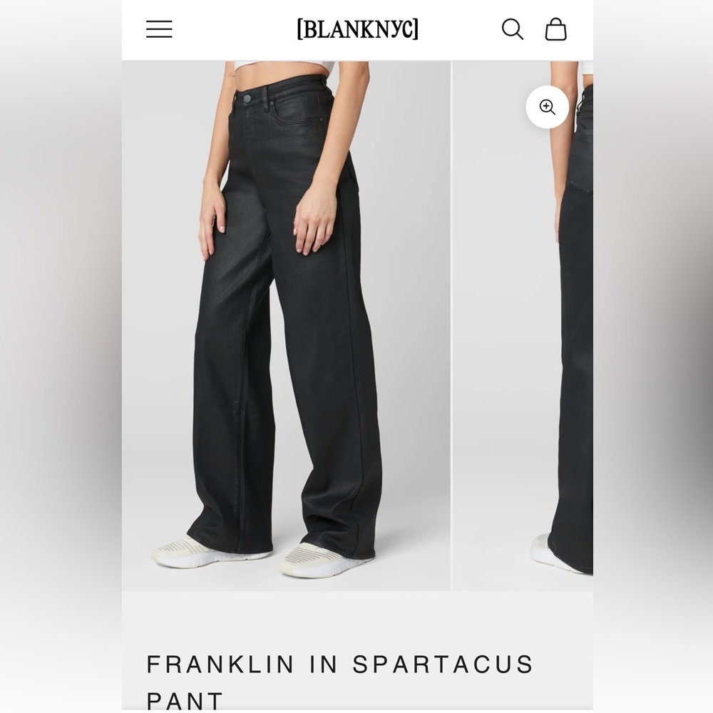 NWT Blank NYC Ribcage Wide Leg size 30 Franklin Spartacus - Picture 3 of 13